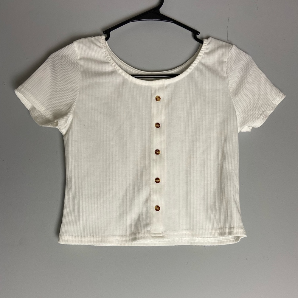 NWOT** Shein S White Crop Top